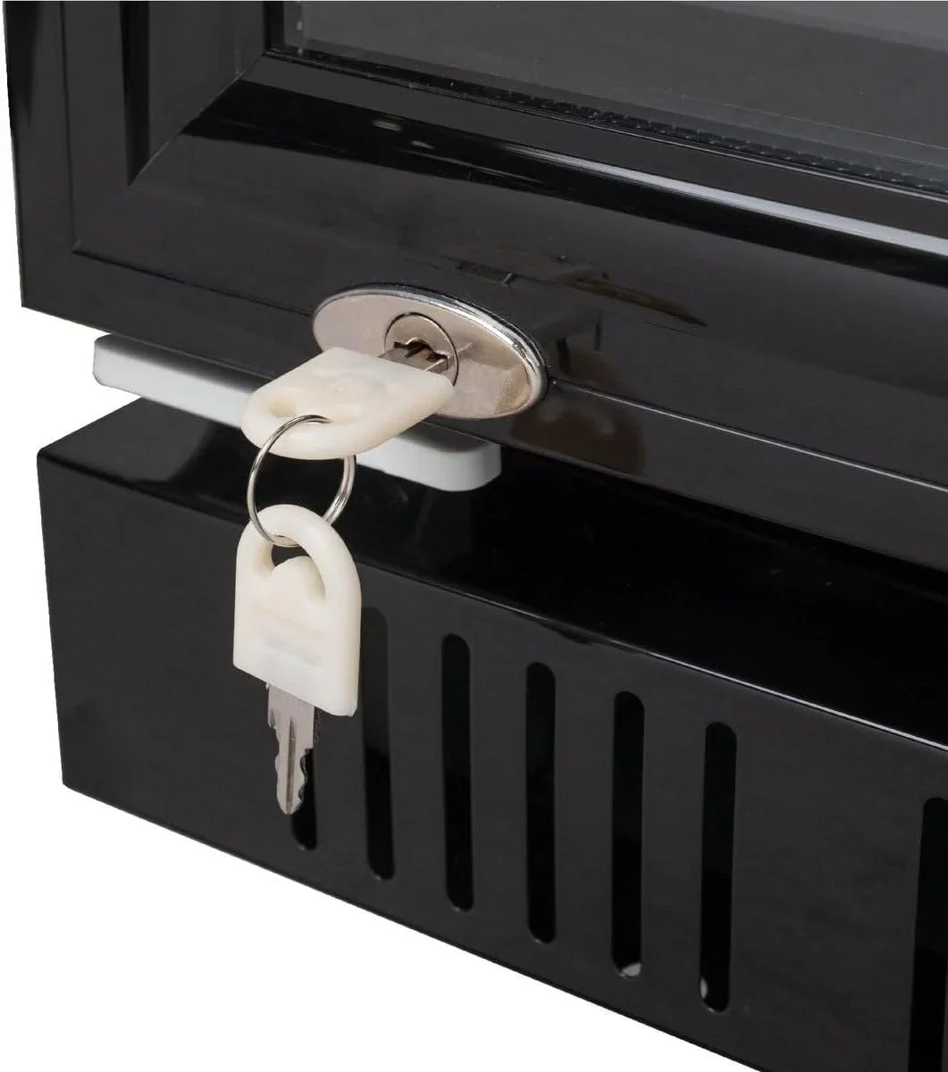 Refrigerador de bebidas GK-360BB 360 L con puerta de cristal, iluminación LED, cerradura y refrigeración por aire circulante para hostelería