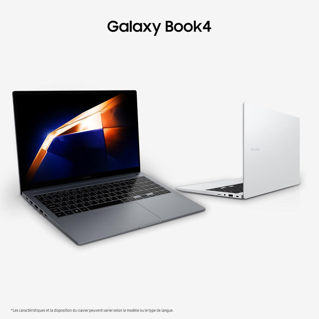 Ordenador portátil Samsung Galaxy Book4 de 15,6'', Intel Core 5, 8 GB de RAM, 512 GB SSD, Intel Graphics, gris, teclado AZERTY FR