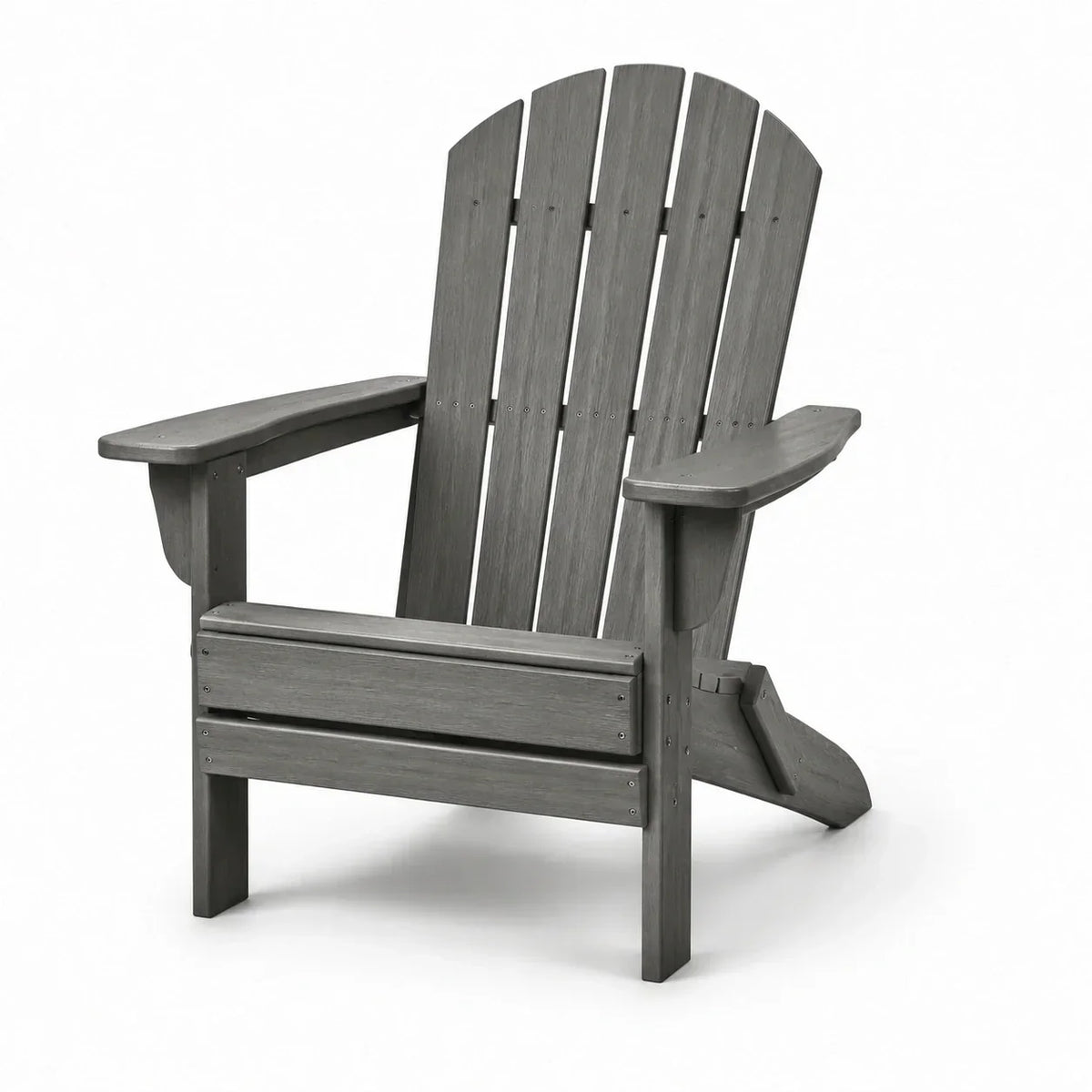 Silla Adirondack de madera noble gris
