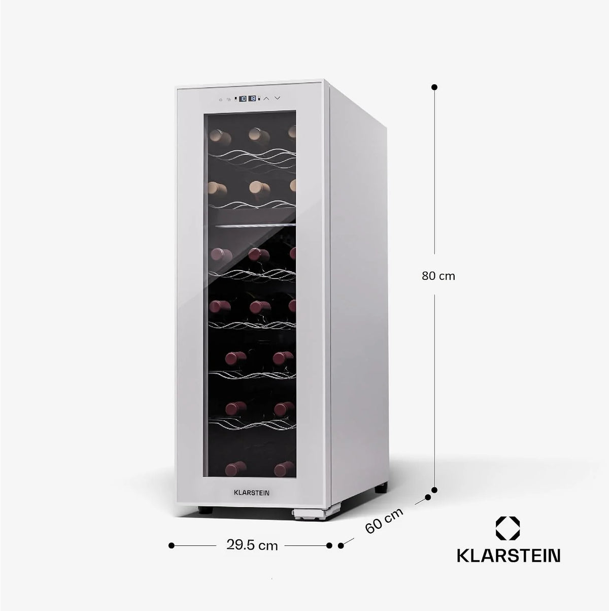 Klarstein Wolnostojąca chłodziarka do wina, lodówka na napoje, dwustrefowa lodówka do wina, prosecco i butelki do piwa, lodówka na wino ze szklanymi drzwiami, do wewnątrz i na zewnątrz bar lodówka i