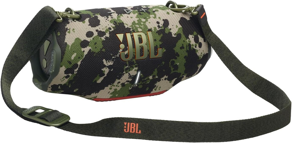 Altavoz JBL Xtreme 4 en camuflaje – Altavoz Bluetooth portátil con graves profundos, mejora de sonido por IA y batería externa integrada – Resistente al agua y al polvo – 24 horas de autonomía