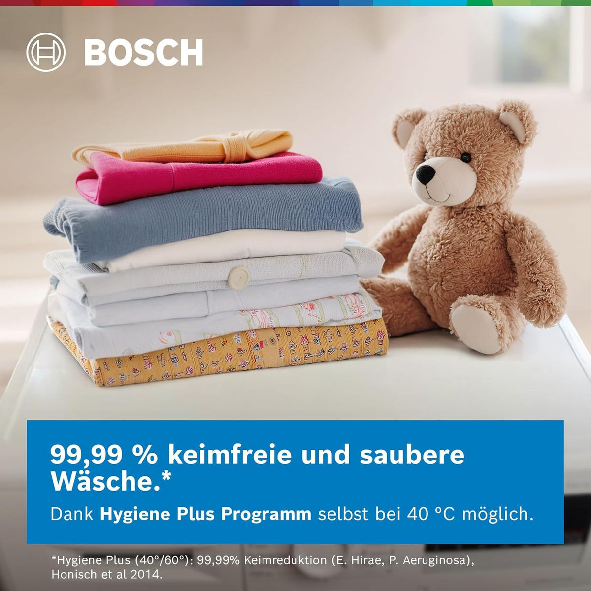 Lavadora inteligente Bosch WGB244040 Serie 8, 9 kg, 1400 rpm, fabricada en Alemania, Active Water Plus para ahorro de energía y agua, vapor Iron Assist para eliminar arrugas, Mini Load