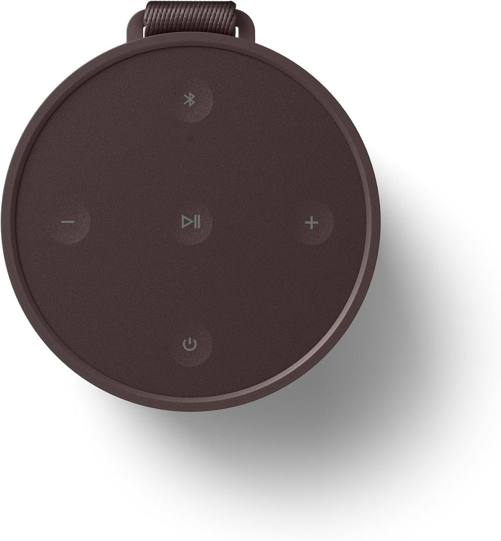 Bang & Olufsen Beosound Explore – Altavoz Bluetooth inalámbrico portátil para exteriores, hogar y viajes, 27 horas de autonomía, resistente al agua, sonido 360° + cable de carga USB-C – Negro antracita