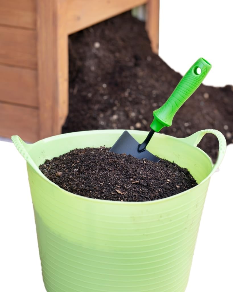 Compostador de madera a prueba de ratas con tapa, protección contra plagas, rejilla de ventilación y base, técnica deslizante para compostaje sin malos olores, sin necesidad de volteo, 340 L