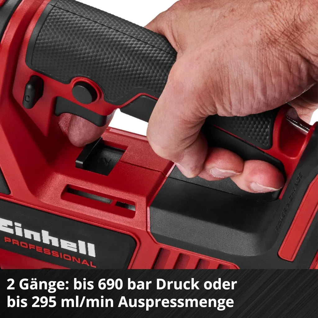 Engrasadora a batería TP-GR 18/690 Li 18V 690 bar 295 ml/min Regulación de cantidad de grasa en 2 velocidades Power X-Change sin batería