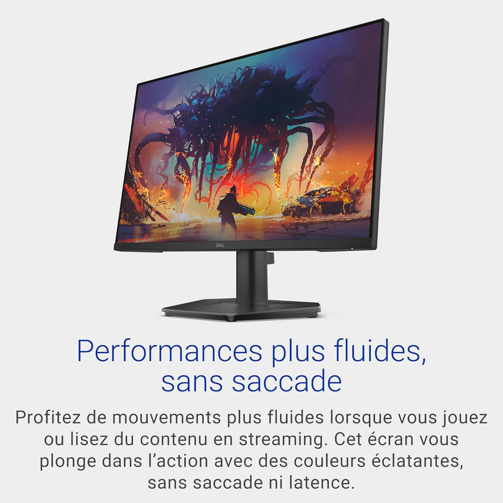 Monitor Gaming Dell 24 - SE2425HG, Full HD (1920x1080), 200Hz, Fast IPS, 1ms, AMD FreeSync Premium, 99% sRGB, VESA (100x100mm), DisplayPort, 2 HDMI, Garantía de 3 años, Negro