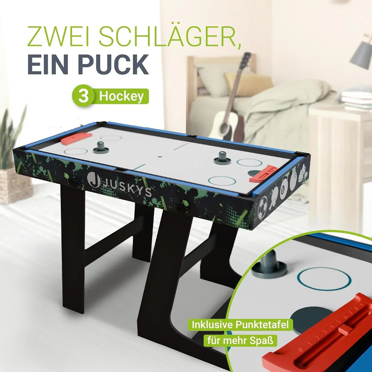 Mesa de juego multifuncional 5 en 1 plegable con mesa de ping-pong, futbolín, mesa de billar, hockey y baloncesto, modelo 24875