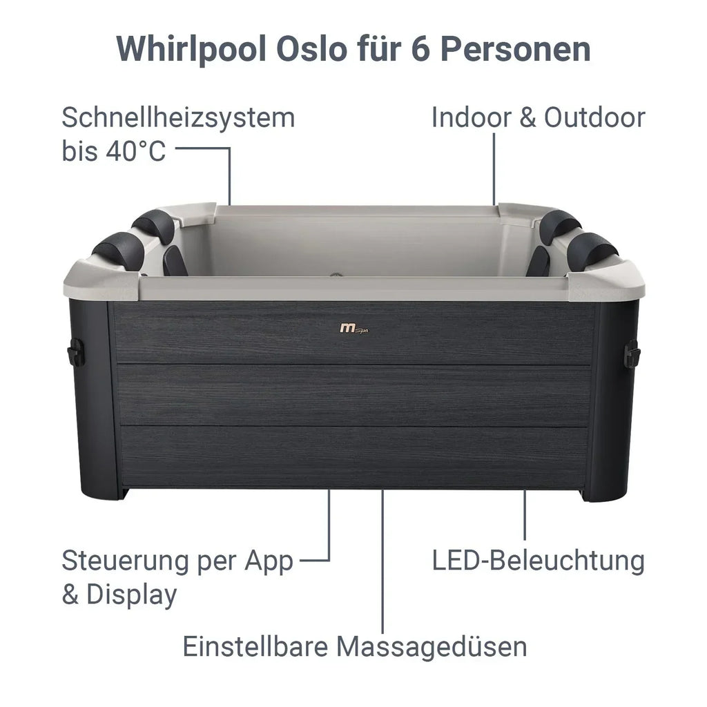 Jacuzzi Spa Oslo 2026 con iluminación LED