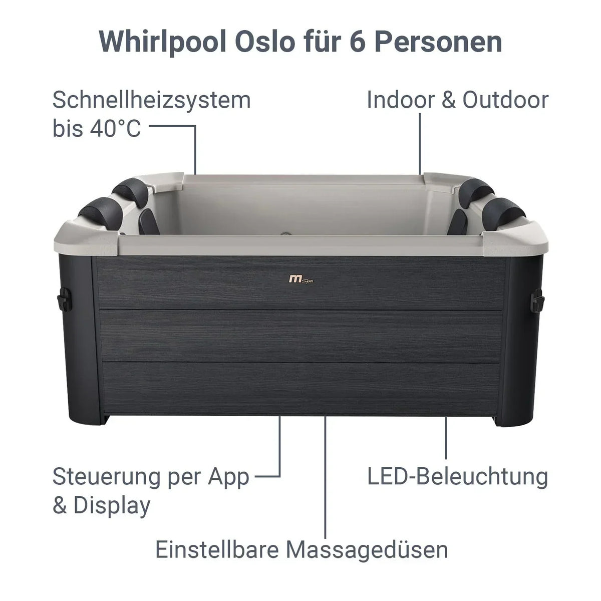 Jacuzzi Spa Oslo 2026 con iluminación LED