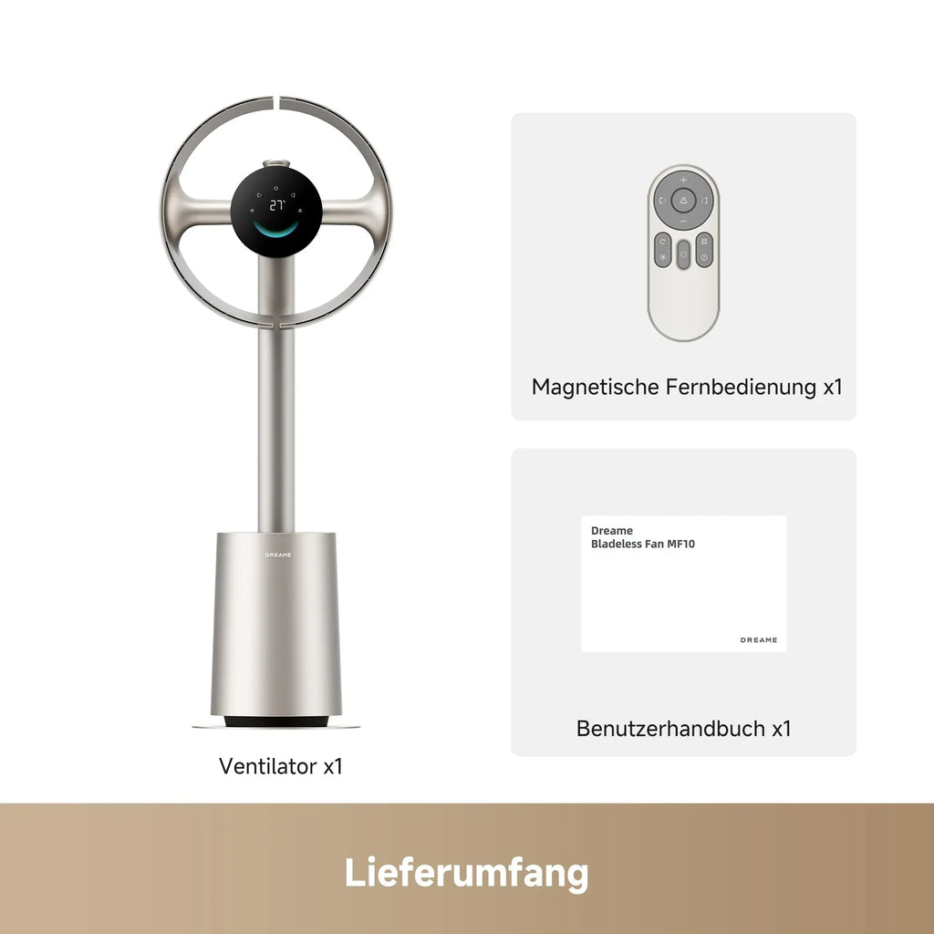 Ventilador sin aspas dreame MF10, circulación de aire de 270°, AirBoost 16x, flujo de aire con adaptación de temperatura, control por aplicación y voz