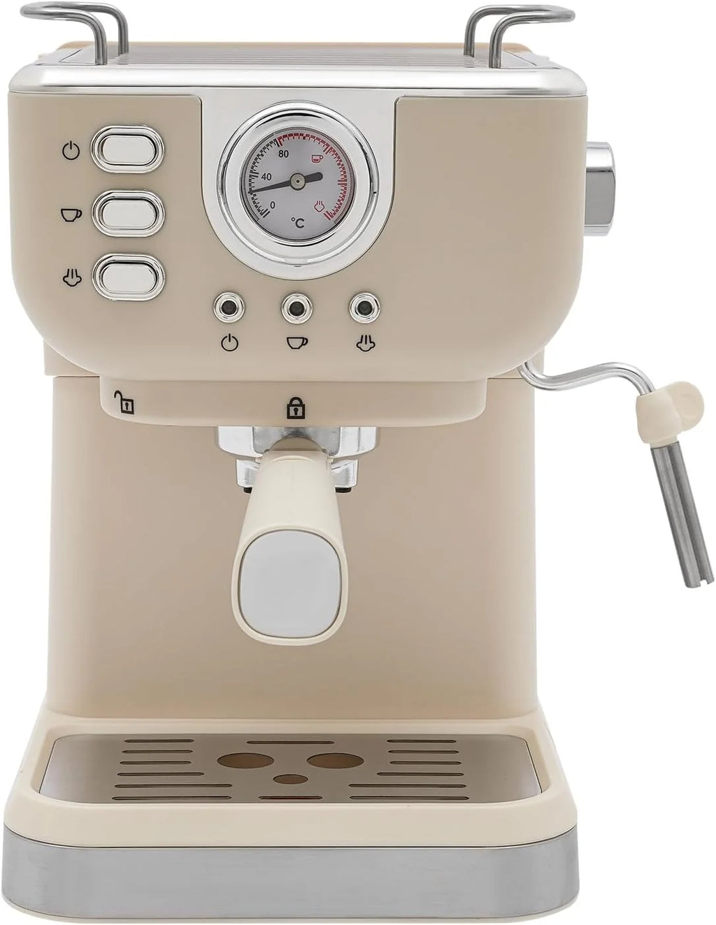Ekspres do kawy ciśnieniowy, 1050W ekspresy do espresso, 20Bar ekspres do kawy, pojemność zbiornika na wodę 1,5L, zakres temperatur 92℃ ekspres do kawy Barista