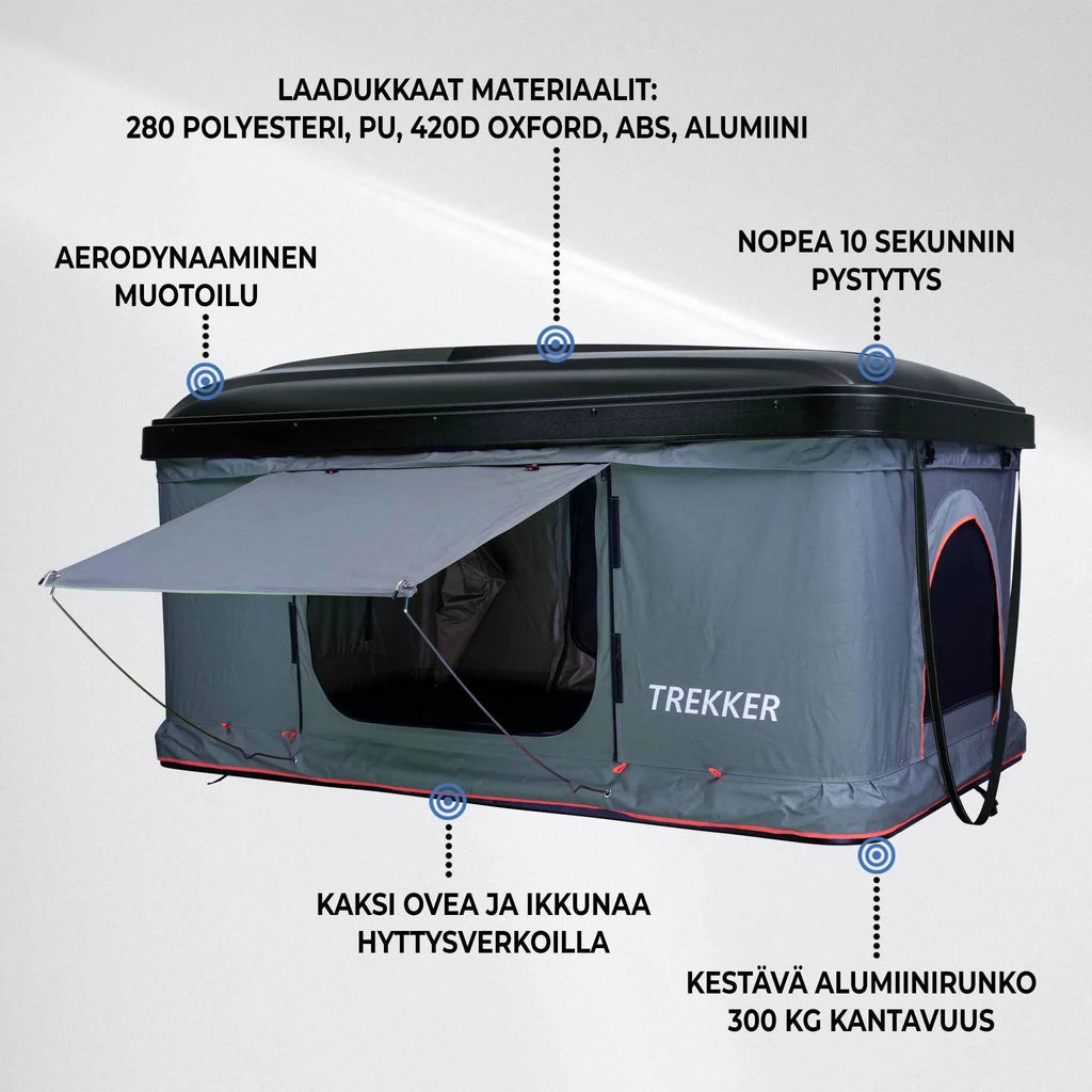 Tienda de techo Trekker Hut M, gris