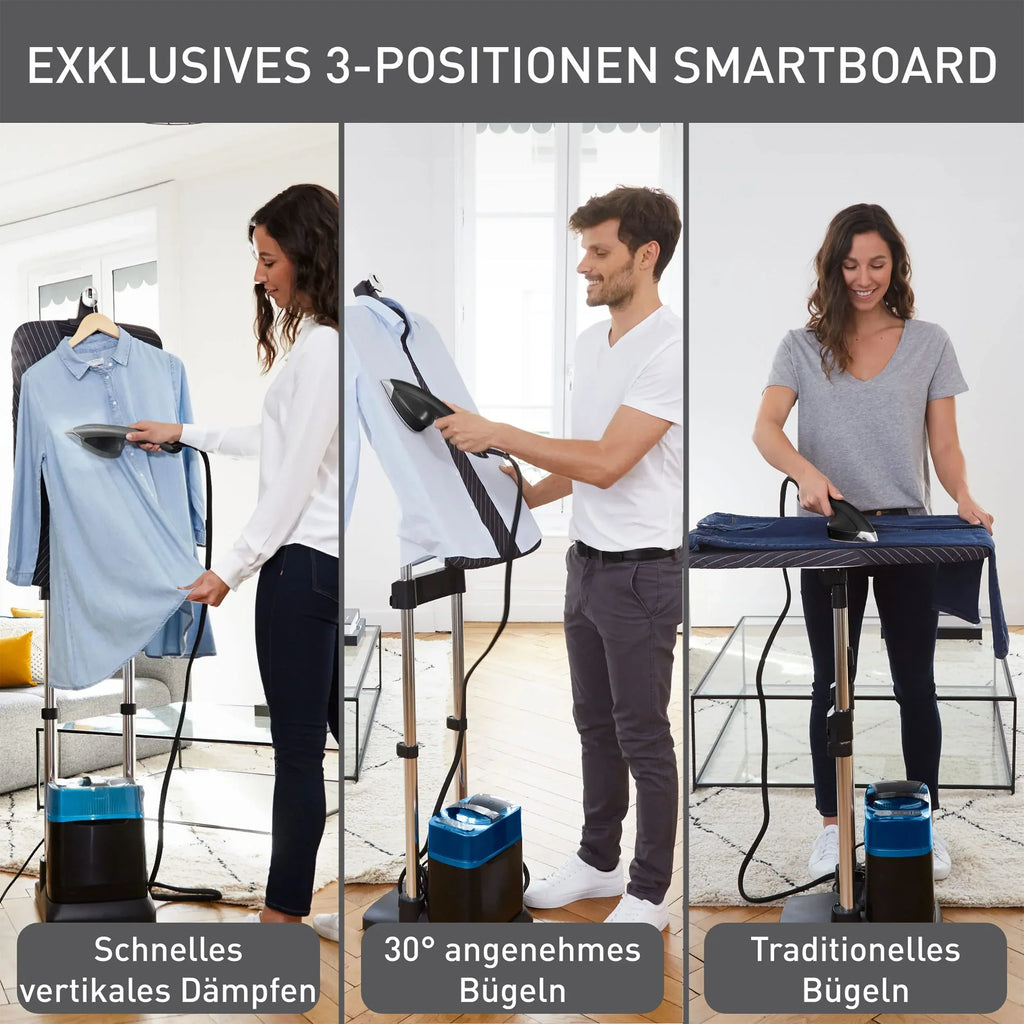 Centro de planchado a alta presión Tefal Ixeo Power con Smartboard, 5,8 bares, golpe de vapor de 200 g/min, refresca y desinfecta, QT2022