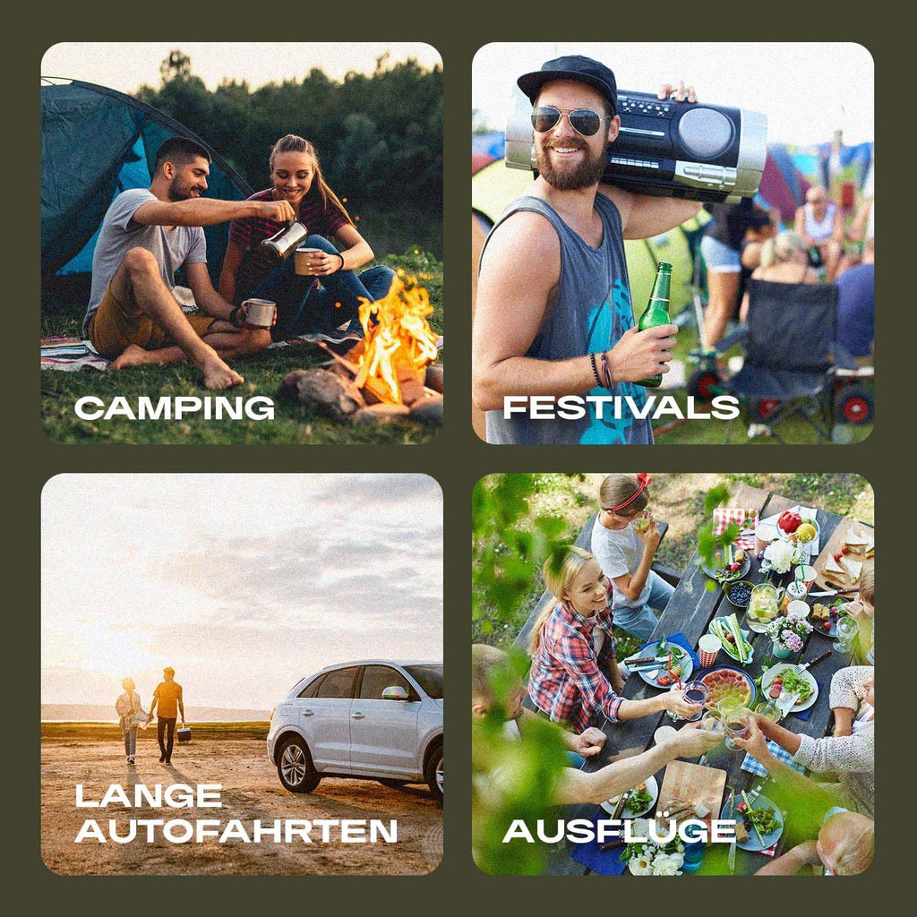 PLUG IN FESTIVALS - nevera portátil eléctrica - congelador de compresor hasta -20 grados - nevera para coche - nevera de camping - estación de energía para refrigeración - 12V 230V - 40 litros