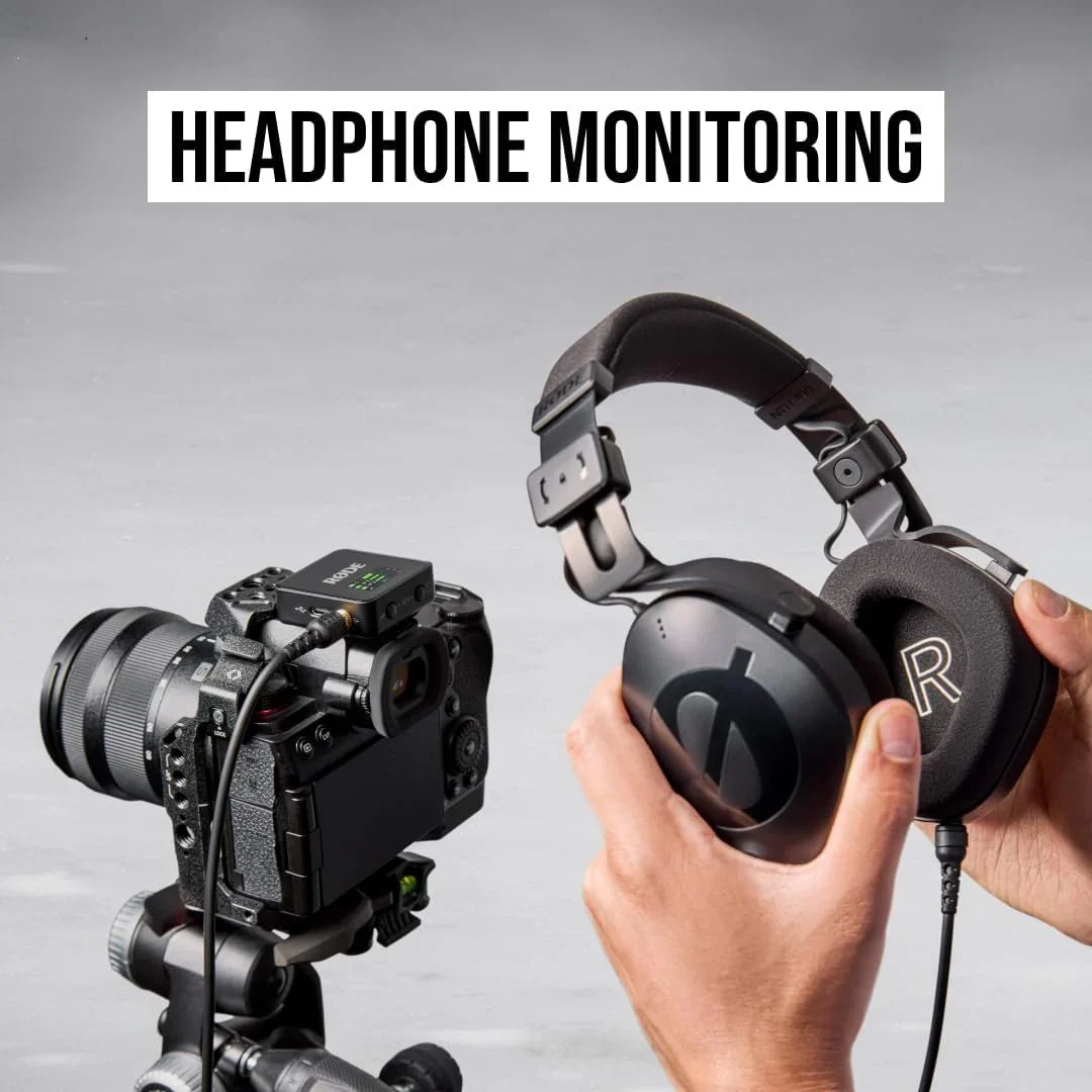 Micrófono inalámbrico Wireless GO de 3.ª generación con grabación en coma flotante de 32 bits, transmisión de 2,4 GHz, conexión USB-C y accesorios de centro de carga