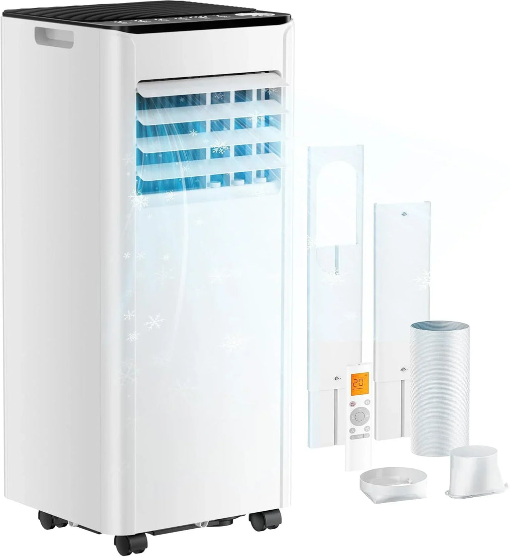 Aire acondicionado portátil 7000 BTU OL-A016FF20N2 con manguera de escape, kit de ventana, 4 en 1 y temporizador de 24 h
