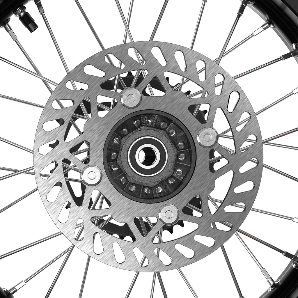 1PZ FR8-LD0 Rueda trasera completa 3.00-12 80/100-12 Neumático + Llanta premontada para scooter de 50-160cc (compatible con Honda Zoomer/Yamaha BW's) y Dirt Bike/Pit Bike - Reemplazo directo (tipo 12 pulgadas)
