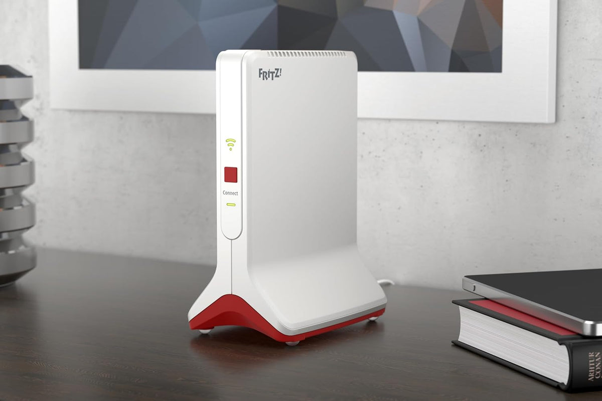 FRITZ!Repeater 6000 (repetidor WiFi 6 con tres unidades de radio: 5 GHz (2 x hasta 2400 Mbit/s), 2,4 GHz (hasta 1200 Mbit/s), LAN de 2,5 gigabits, versión en español)