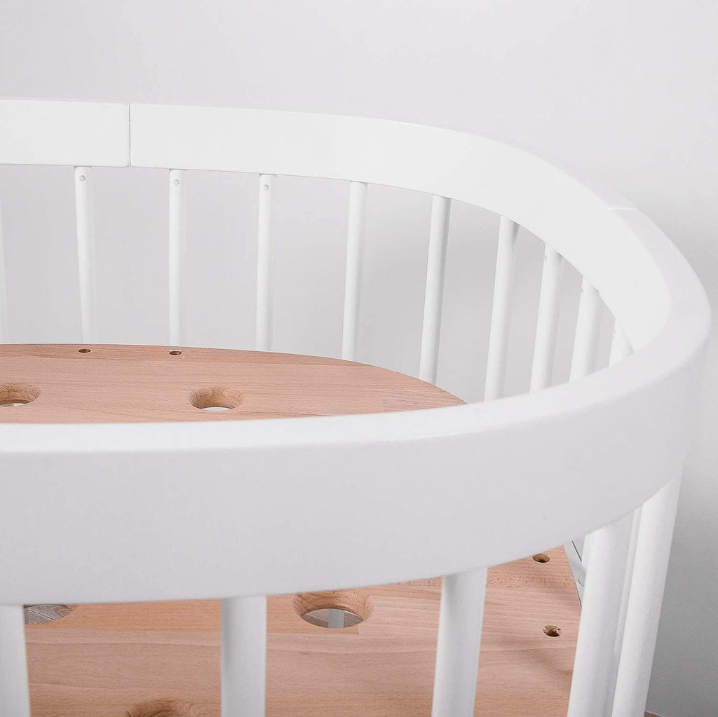 Cuna 7 en 1 tweeto®: cuna de madera evolutiva | cuna de colecho y cuna de barrotes de altura regulable | convertible en cama infantil y parque de juegos (haya natural)