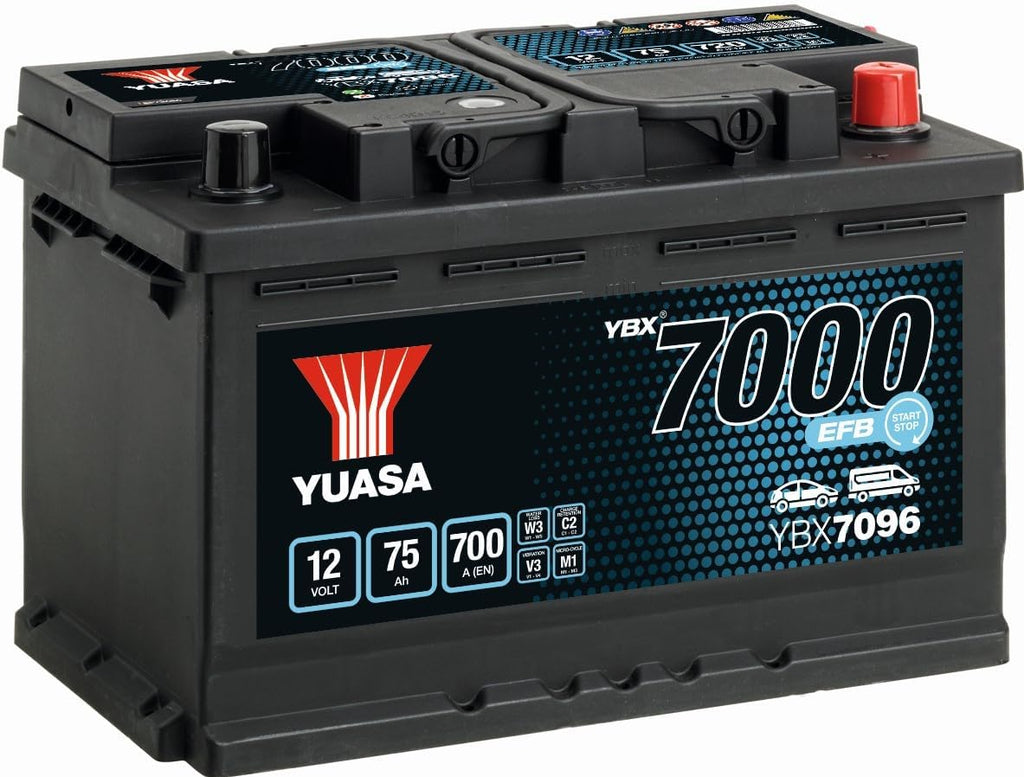 BATERÍA YUASA YBX7096 START STOP EFB 12V 75AH 700A