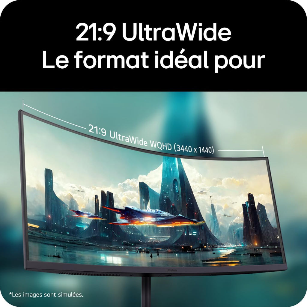 LG Ultragear™ 34G630A-B.AEU Monitor Gaming de 34" - Panel VA resolución WQHD (3440 x 1440), 1ms GtG 240Hz, DisplayHDR™ 400, sRGB 95% (CIE1976), FreeSync Premium