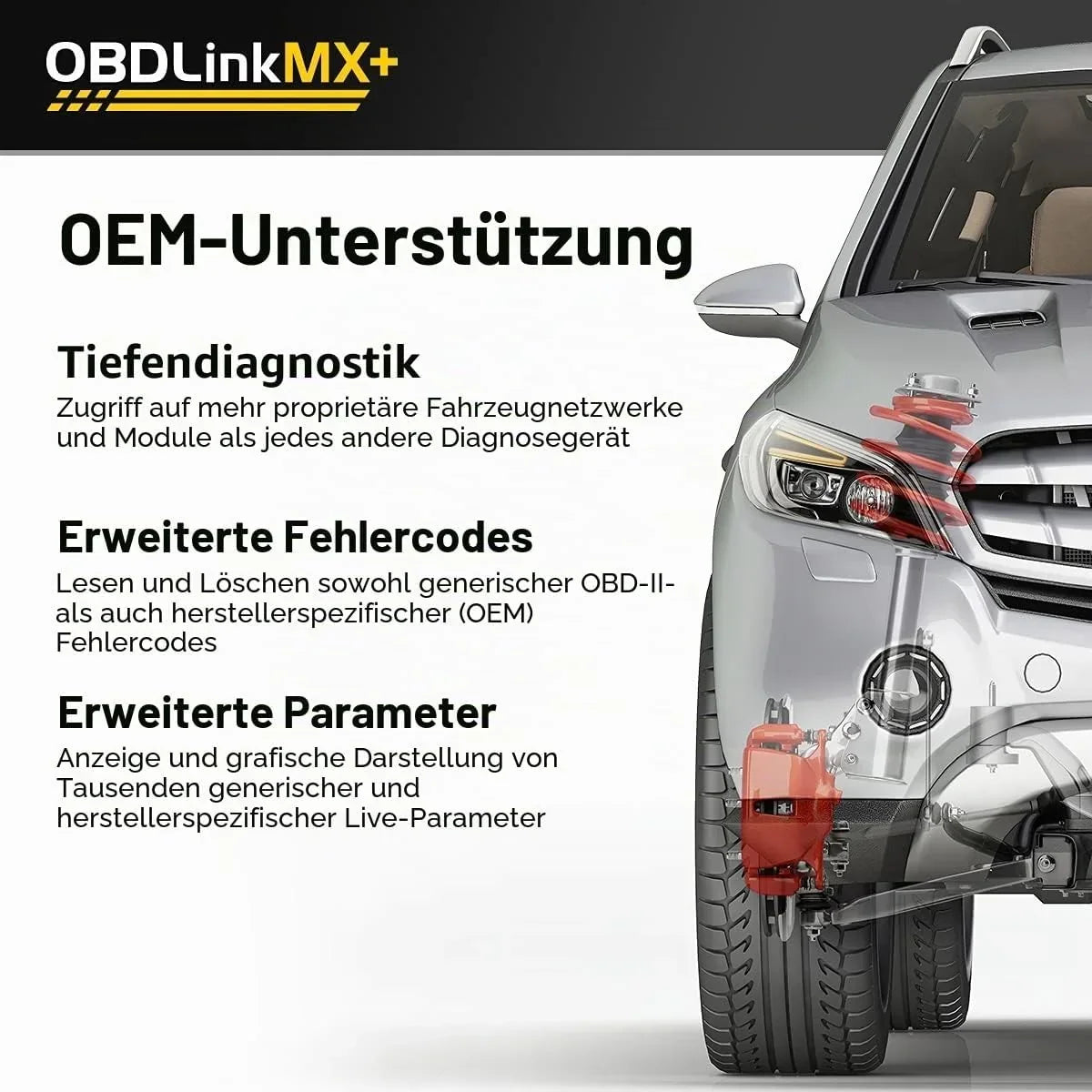 Escáner de diagnóstico OBD2 Bluetooth, lector de códigos de error, MX+ MX201, para iPhone, Android y Windows, escáner de diagnóstico de vehículos