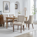 Juego de 4 sillas de comedor, juego de 4 sillas de cocina, sillas con respaldo alto y capitoné, silla de comedor tapizada en tela de chenilla suave con patas de madera, decoración de remaches metálicos, capacidad de carga de 150 kg