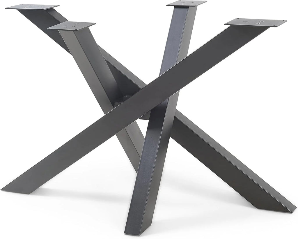 [en.casa] Nogi stołu Umala Spider Metal 115 x 65 x 72 cm Metalowe nogi do stołu jadalnego Biurko Nogi meblowe maks. 160 kg Nogi stołu Stal Czarne