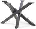 [en.casa] Nogi stołu Umala Spider Metal 115 x 65 x 72 cm Metalowe nogi do stołu jadalnego Biurko Nogi meblowe maks. 160 kg Nogi stołu Stal Czarne