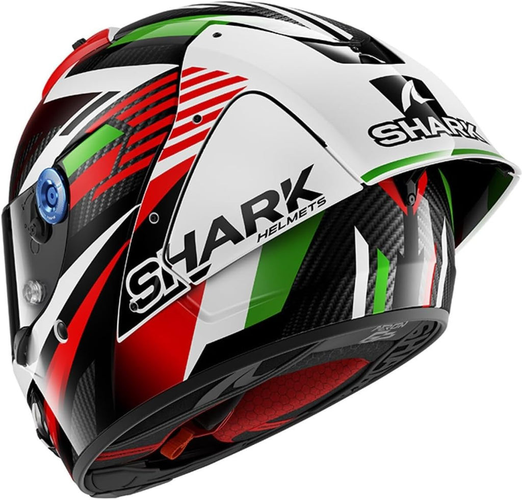 SHARK, Casco de moto integral AERON GP FIM FIRSTLAP Carbon Red Green DRG