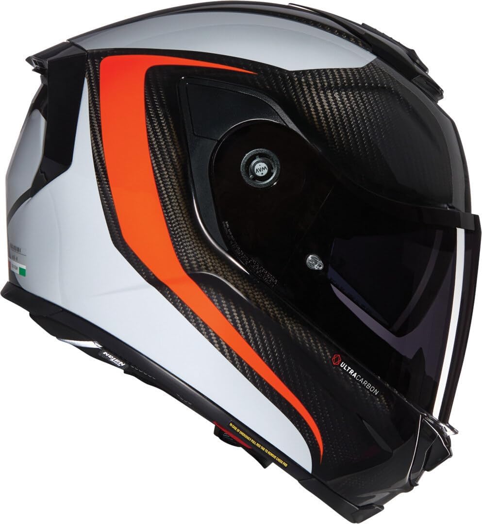 Casco Nolan X-903 Ultra Carbon Intrigo N-COM, negro/gris/naranja, M (58)