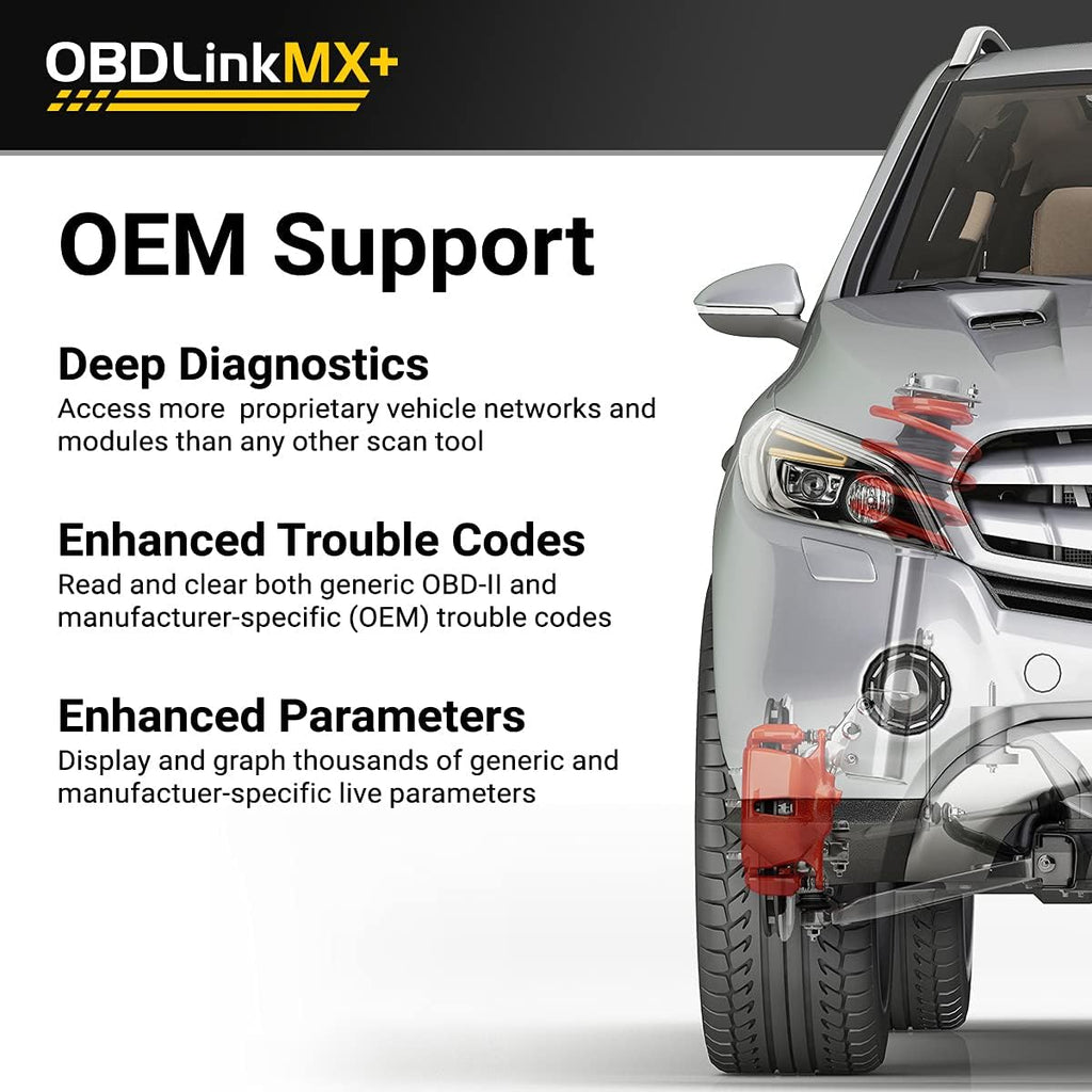 Escáner OBDLink MX+ OBD2 Bluetooth para iPhone, Android y Windows – Diagnóstico de coche profesional