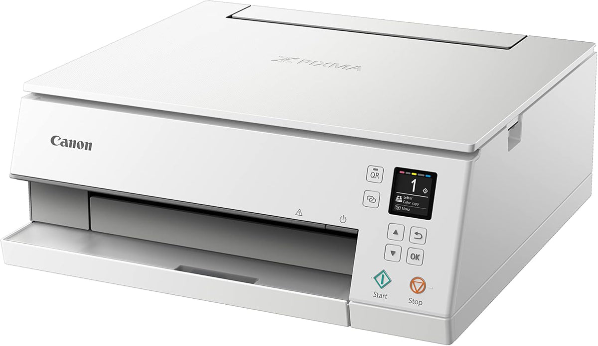 Impresora multifunción de inyección de tinta a color Canon PIXMA TS6350a DIN A4 (impresora fotográfica, escáner, copiadora, OLED, 4.800x1.200 ppp, USB, WLAN, 5 tintas independientes, impresión a doble cara, 2 bandejas de papel), negro