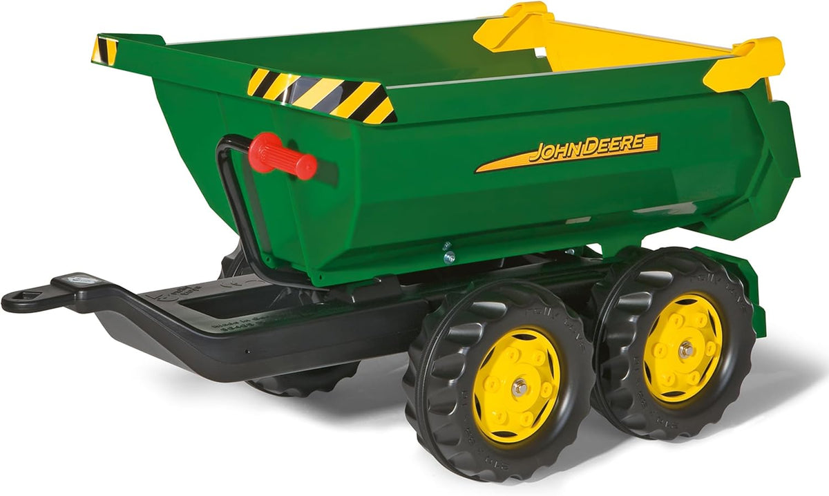 ROLLY TOYS - 12 216 5 - Remolque - Volquete Rollyhalfpipe John Deere - Doble eje verde