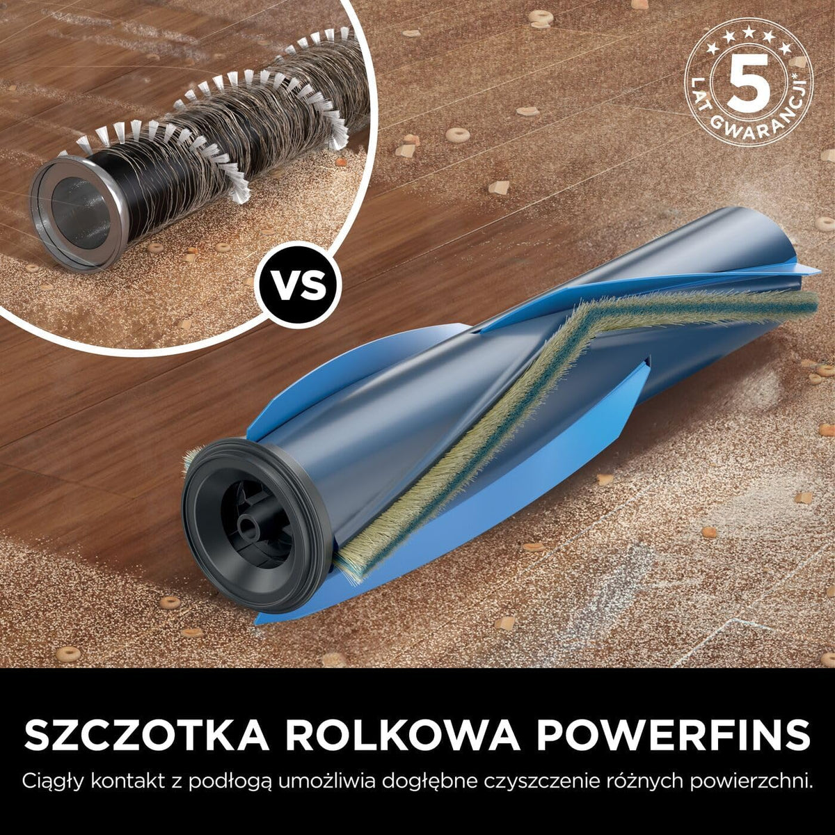 Shark PowerPro Odkurzacz bezprzewodowy, FloorDetect, Anti-Hair Wrap, Anti-Allergen Complete Seal, lekki, elastyczny, tryb ręczny, czas pracy 50 min, pojemnik na kurz XL, metaliczny (java), IZ380EUT