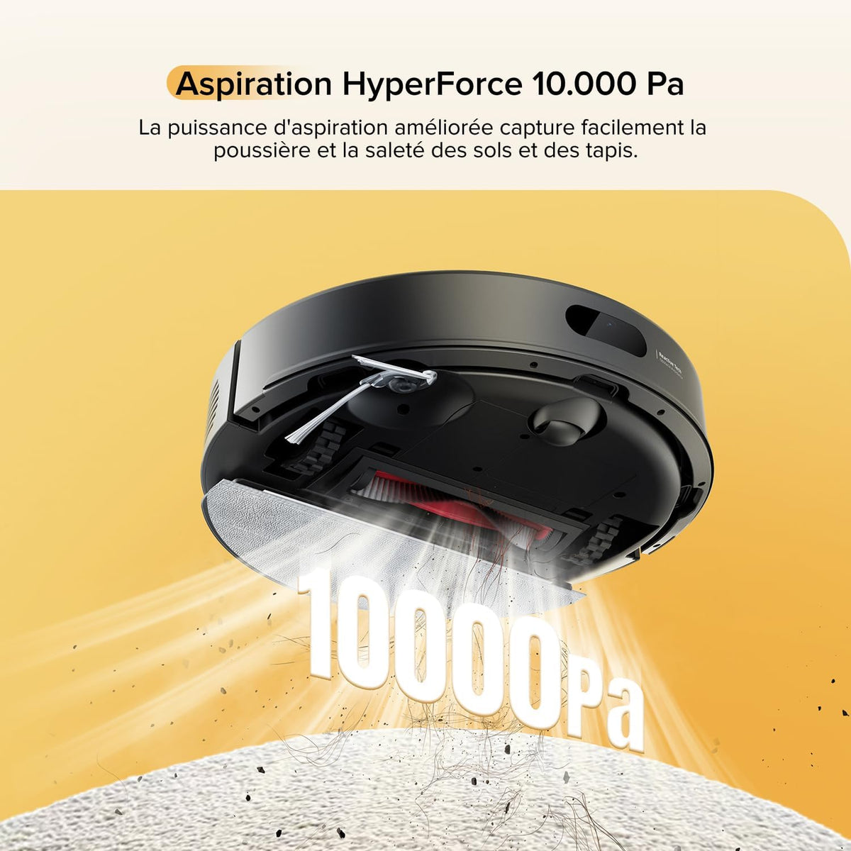 Roborock Q7 M5 Set Aspirador Robot y Fregasuelos 10.000 Pa, Doble Diseño Antienredos, Duración de Limpieza Prolongada, Navegación con LiDAR Preciso, APP, Negro