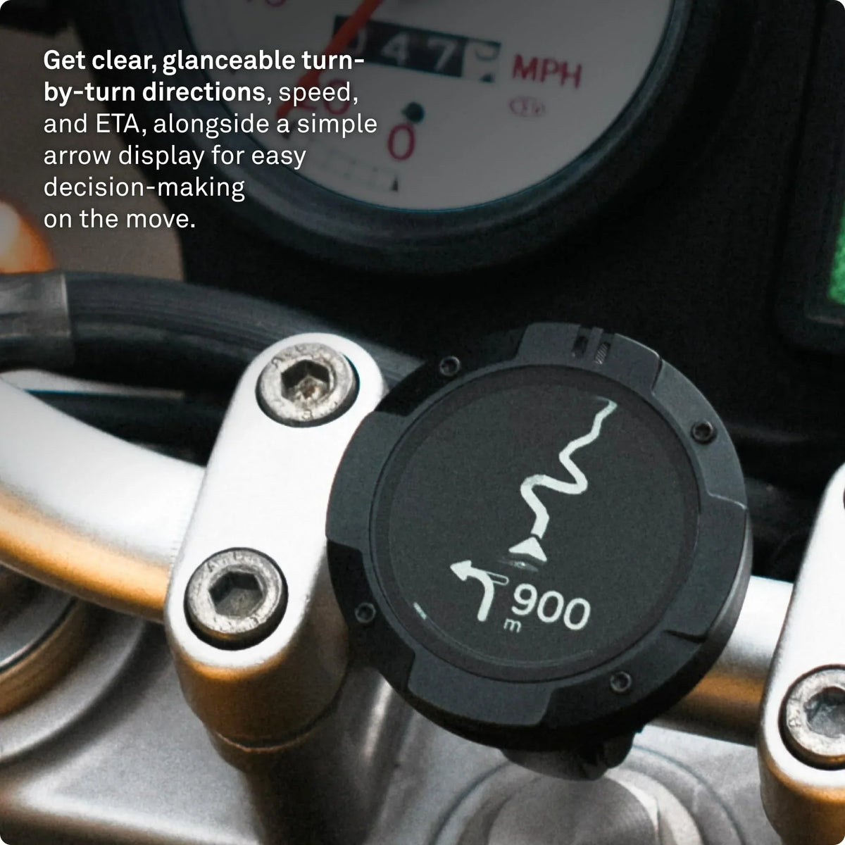 Navegador para moto Beeline Moto II, navegación global, interfaz de minimapa, 14h de batería, IP67, USB C, soporte de correa