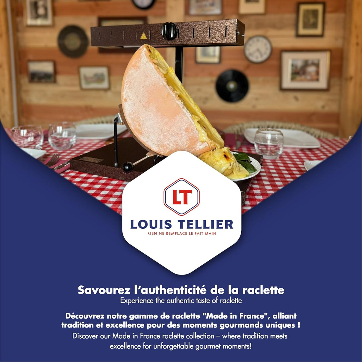 Aparato para Raclette Alpage® Signature Tradicional 6-10 personas – Rampa de calefacción ajustable – 230V – Louis Tellier – Para profesionales y familias