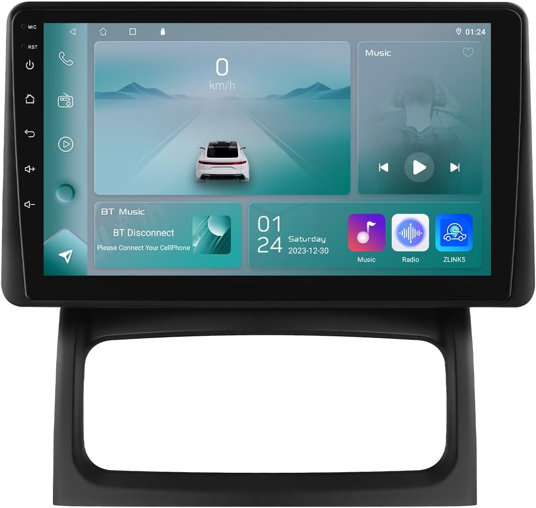 Autorradio Ossuret para Renault Clio 2 2000-2012, pantalla táctil Android 13 de 9 pulgadas, 2+32 GB, navegación GPS con Carplay, Android Auto, WiFi, Bluetooth, control al volante (Tipo B)