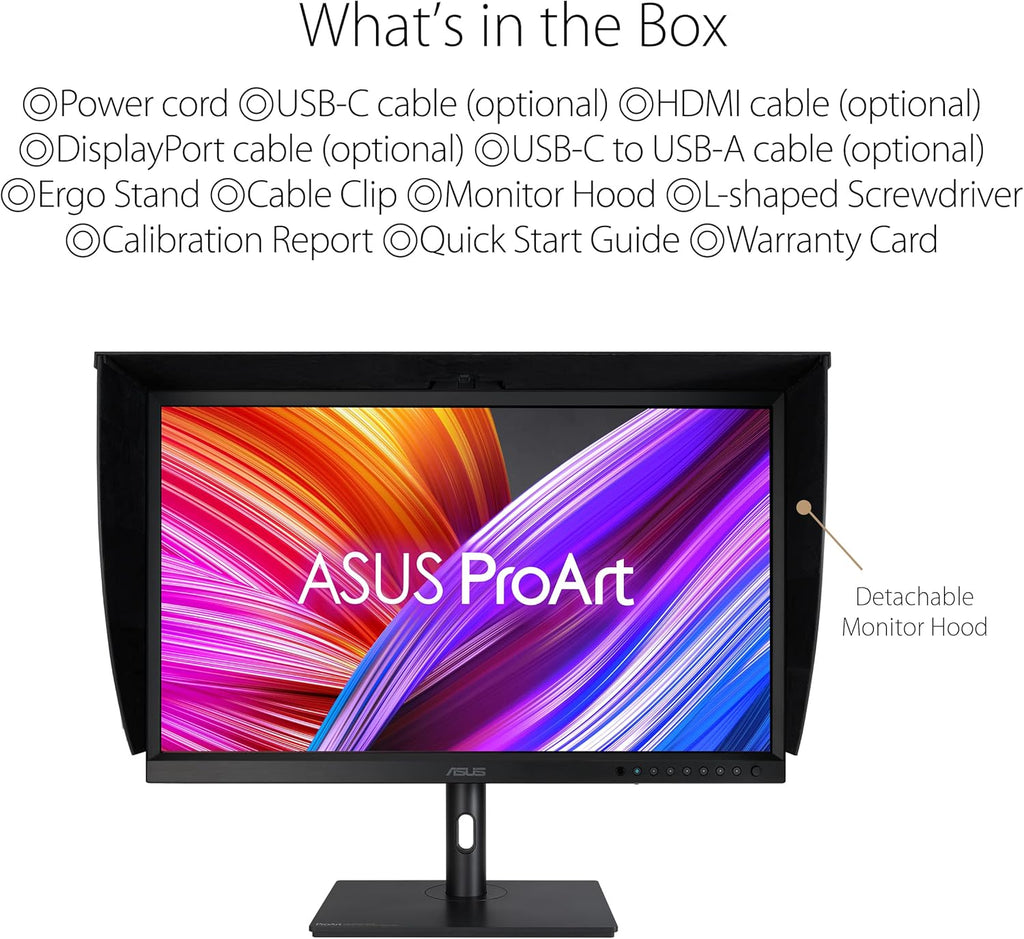 ASUS ProArt PA32DC - Monitor de PC OLED 32'' 4K - 3840x2160 - 0,1 ms - DisplayPort, 3X HDMI, 1xUSB-C 65W y 4X USB-A - 99% DCI-P3 - Delta E