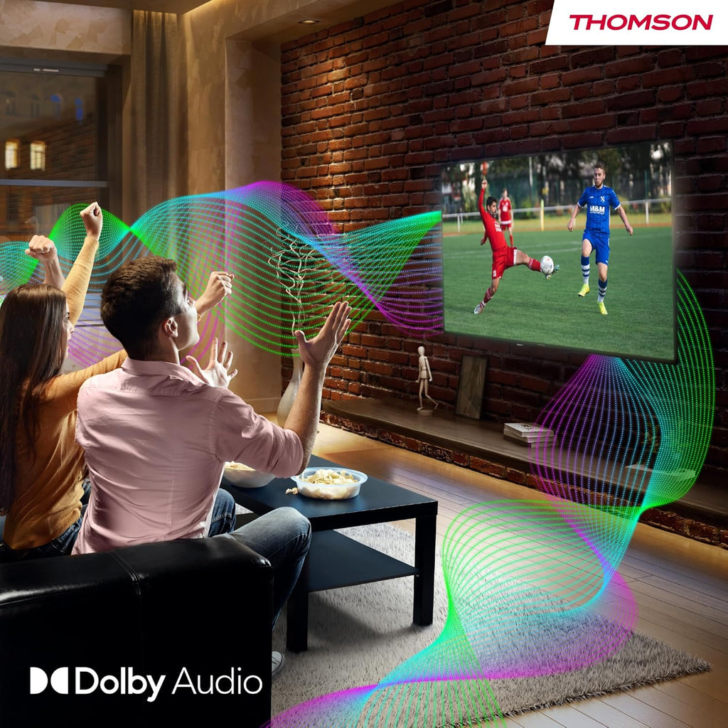 THOMSON 24 pulgadas (60 cm) LED HD 12V Smart TV Android para camping, Google Assistant, Wi-Fi, Dolby Digital, Bluetooth, triple sintonizador (cable, satélite, antena), HDMI, CI, panel A - 24HA2S13C