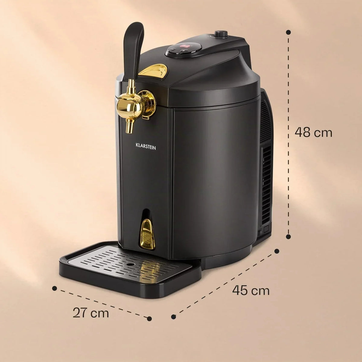 Grifo de cerveza con refrigeración Skal, sistema de barril de 5 litros, enfriador de cerveza integrado, 2-12 °C, refrigeración termoeléctrica, sistema de presión de CO2