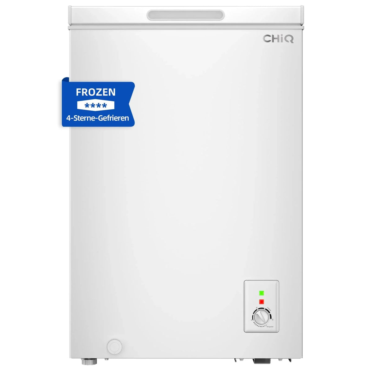 Congelador horizontal CHiQ 99 L, congelación rápida, LED, 54,5x47,6x83,5 cm, 39 dB, 4 estrellas, menos 24°C, blanco, clase energética E
