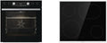 Set de horno empotrable Gorenje con aire caliente Inox Set 4 con placa vitrocerámica / 77 litros / ExtraSteam / GentleClose & Open / EcoClean / AirFry / PizzaMode / PerfectGrill / guías telescópicas / aspecto inox