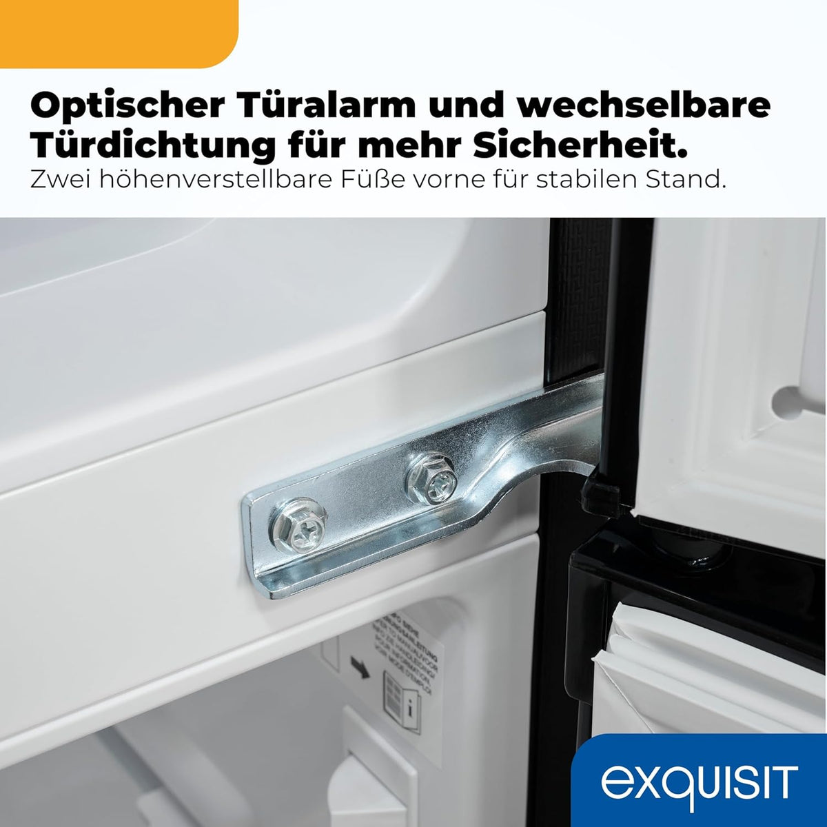 Frigorífico combi Exquisit | 85 l de capacidad útil, clase energética E, 40 dB(A) | diseño compacto, congelador de 4 estrellas, iluminación LED, control electrónico de temperatura | KGC590-30-E-040E negro