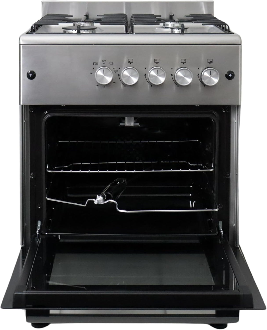 Cocina a gas Gasline SHGG6060FGIX de acero inoxidable de 60 cm con horno a gas, termostato y convección
