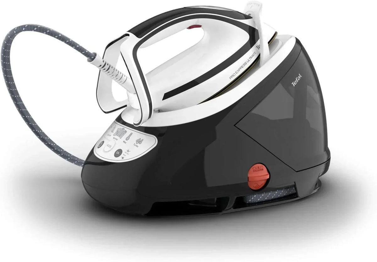 Centro de planchado GV9550 con 8 bares de presión de vapor, golpe de vapor de 520 g/min, depósito de agua de 1,9 L, colector antical y sistema antigoteo
