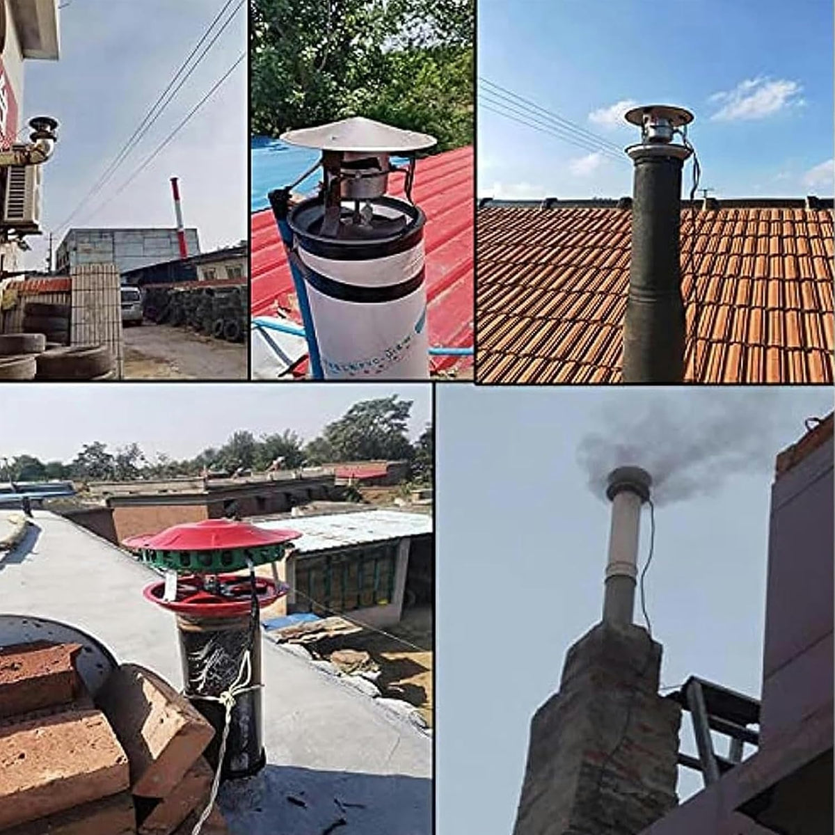 Wyciąg kominowy, elektryczny wentylator kominkowy, usuwanie dymu domowego, moc 60 W/100 W dla wydajnego wydechu i wentylacji