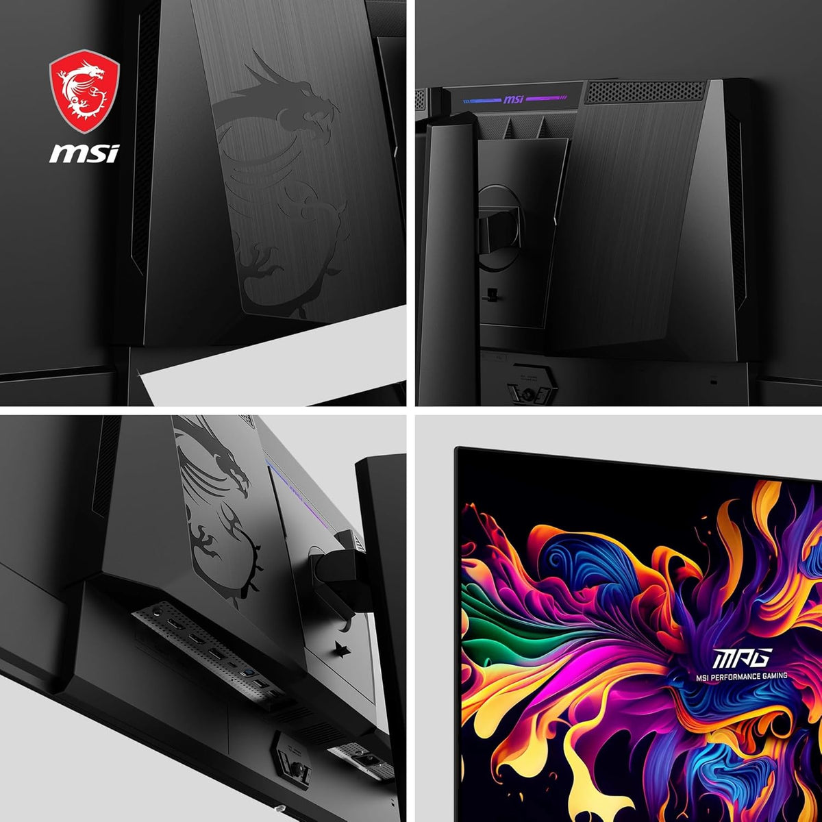 Monitor gaming MSI MPG 271QRX QD-OLED de 26,5 pulgadas WQHD - Panel Quantum Dot OLED 2560 x 1440, 360Hz / 0,03ms, 99% DCI-P3, ΔE≤2, DisplayHDR True Black 400 - KVM, RGB, DP 1.4a, HDMI 2.1, USB Type-C