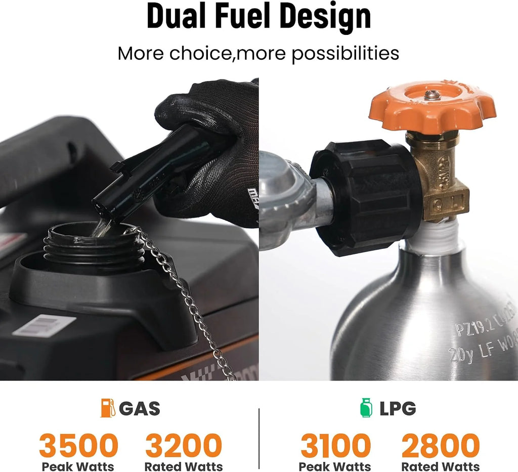 maXpeedingrods Generator pr?du inwertorowego LPG/benzynowy, 3500 W